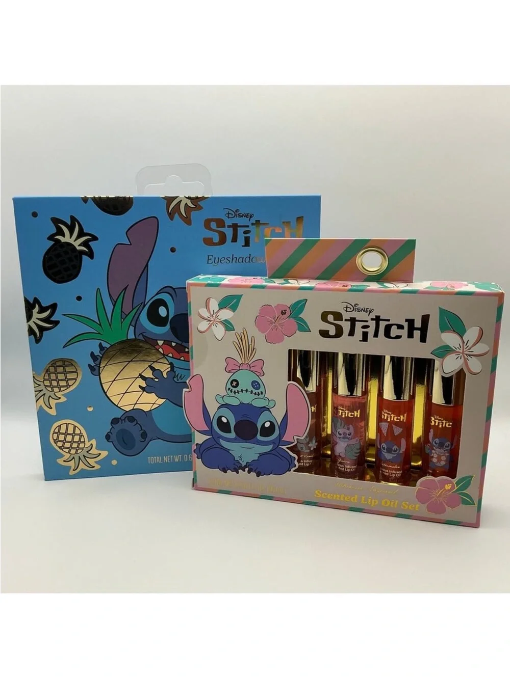Disney Stitch Eyeshadow Palette & Lip Oil Gift Set Bundle NEW
